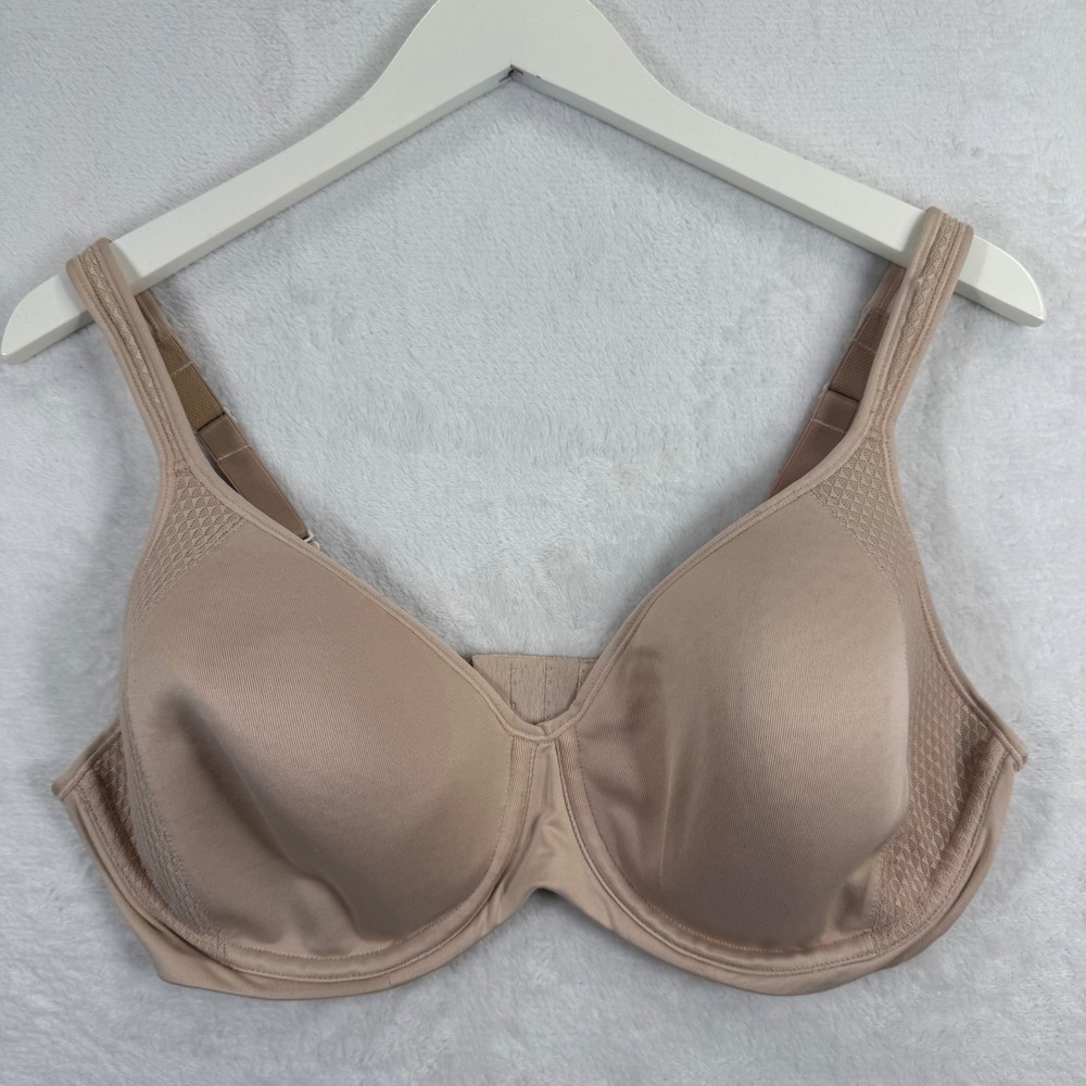 Bali 6567 One‎ Smooth U Ultra Light Underwire Bra Nude Beige 38D Full Coverage
